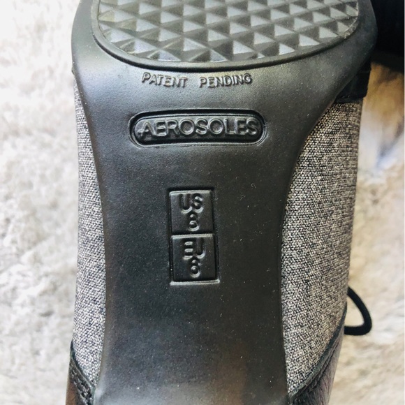 Aerosoles Leather Lace-up Booties 8 - Picture 7 of 8